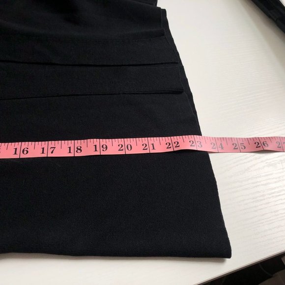 Scott Taylor Open Front Cardigan Black Ribbed Knit Women's Size Large - Picture 10 of 10